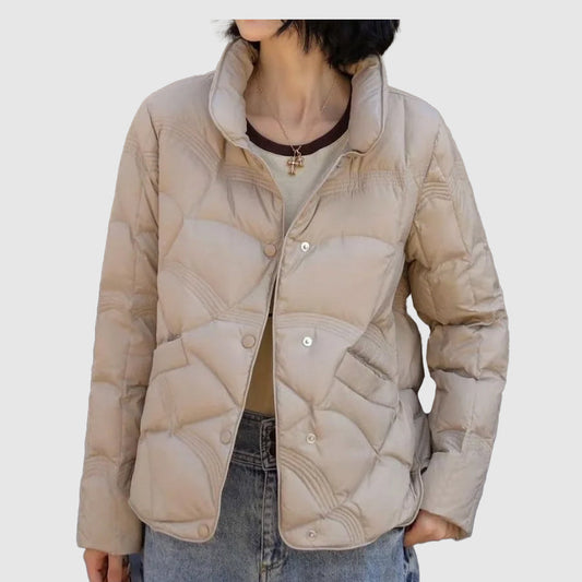 Emma | Damen Winter-Steppjacke mit Druckknöpfen