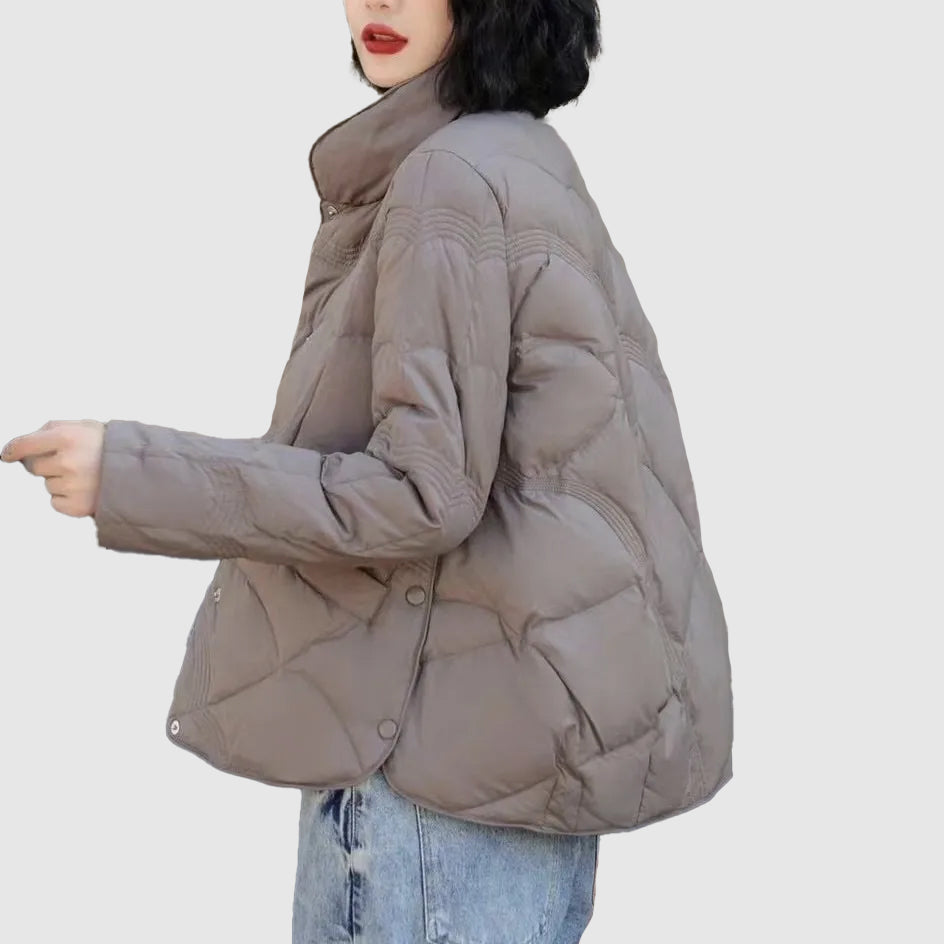 Emma | Damen Winter-Steppjacke mit Druckknöpfen
