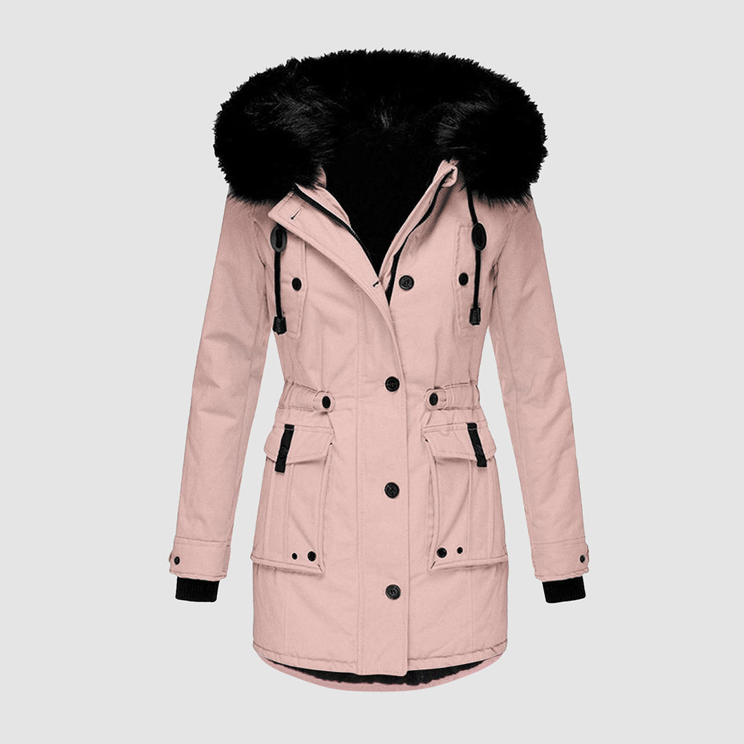 Karin | Damen Winterparka mit Kunstfellkapuze