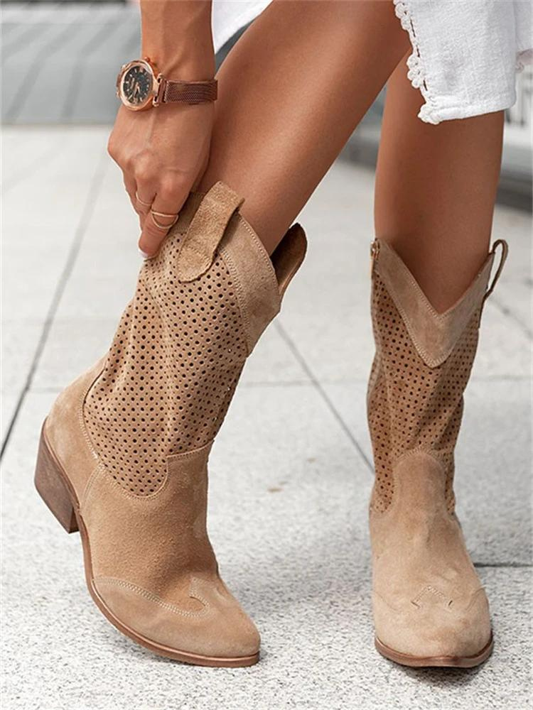 Emma | Stylische Trendige Cowboy-Stiefel Damen
