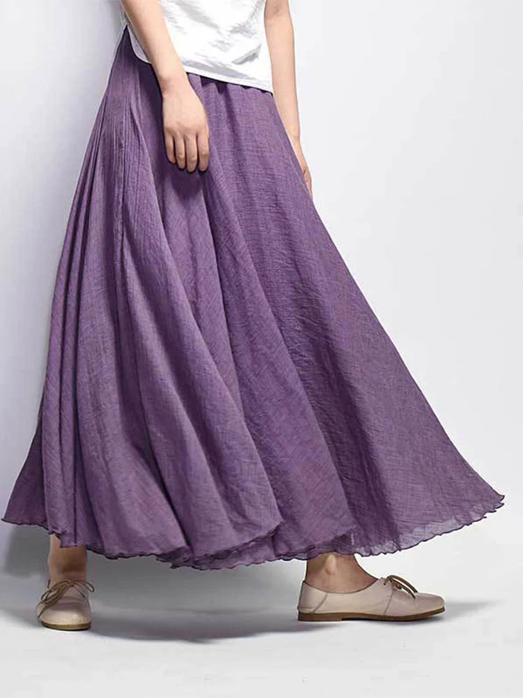 Petra | Luftiger Maxi-Rock mit Hoher Taille
