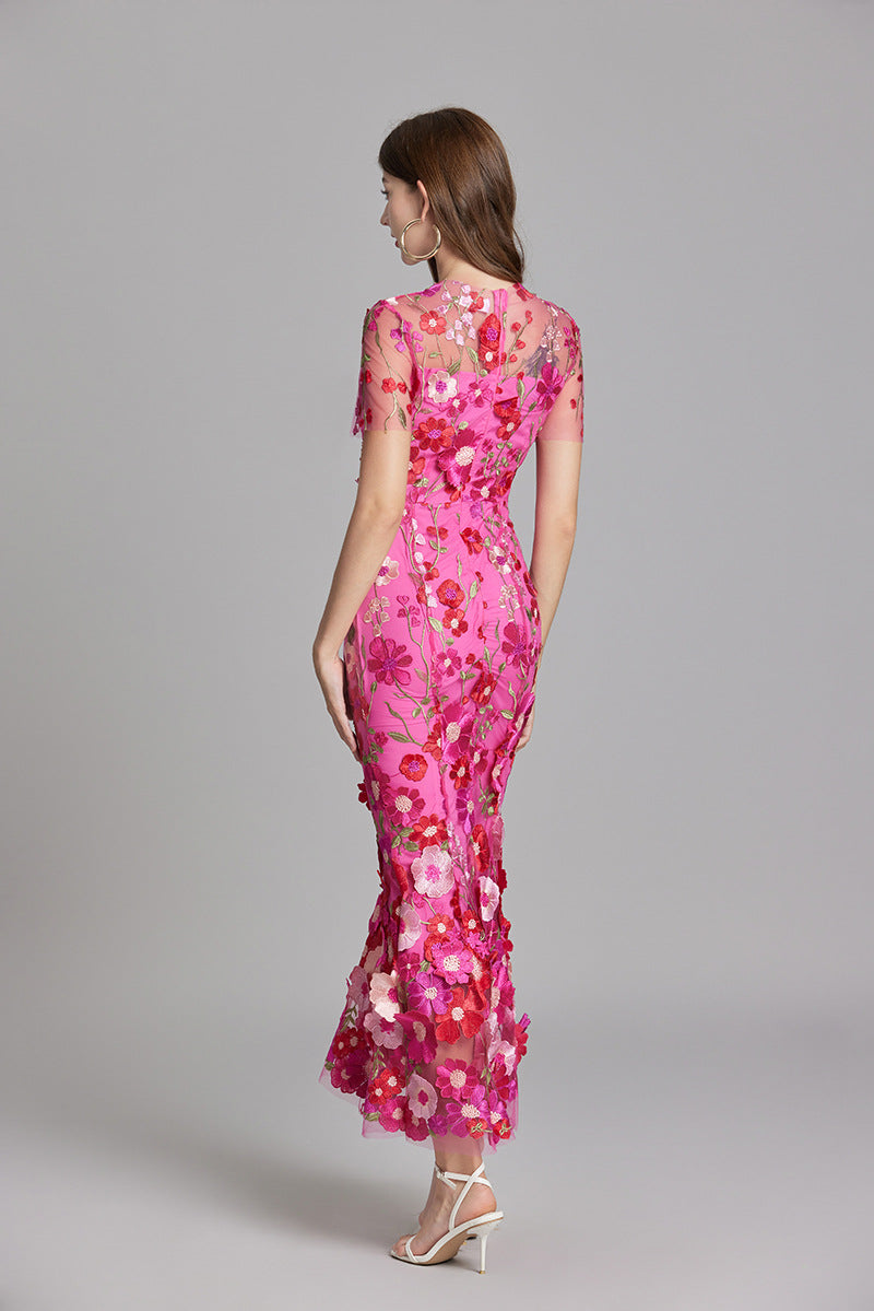 Lara | Elegantes Blumenkleid aus Mesh
