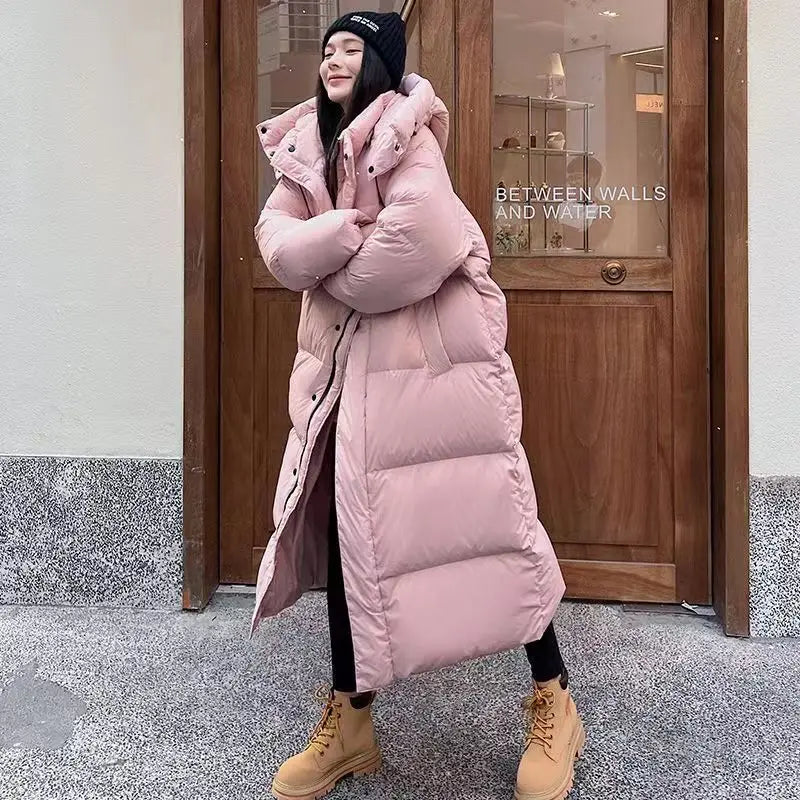 Christa | Damen Winter Steppmantel mit Kapuze