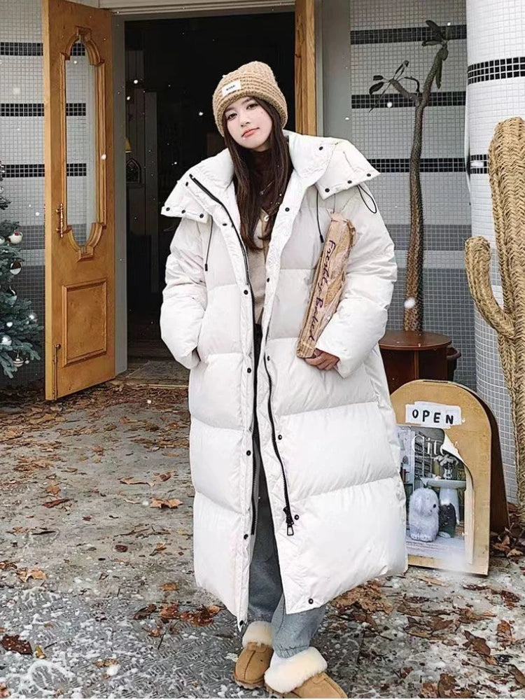 Christa | Damen Winter Steppmantel mit Kapuze