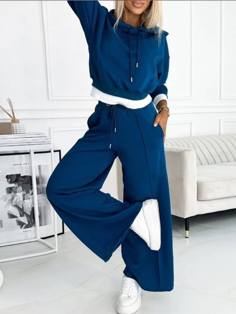 Frieda | Damen Lässiges Zweiteiliges Hoodie Set