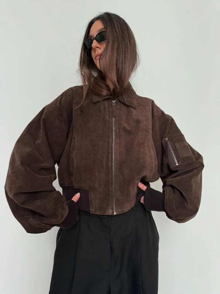 Leonie | Frauen Winter-Bomberjacke mit Reißverschluss