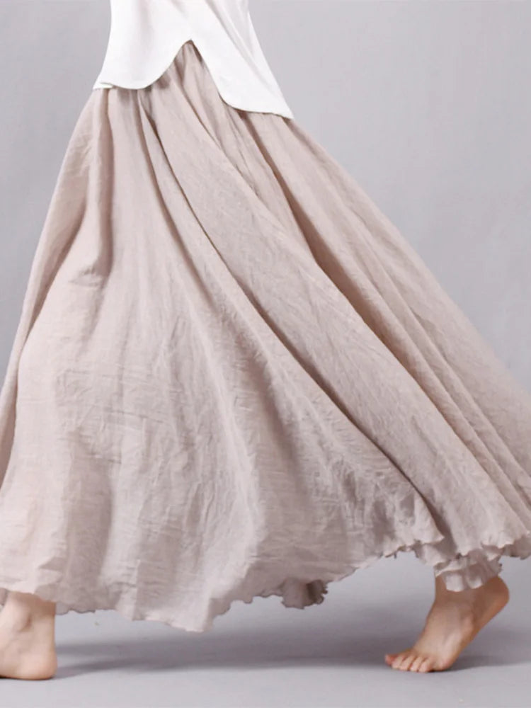 Petra | Luftiger Maxi-Rock mit Hoher Taille