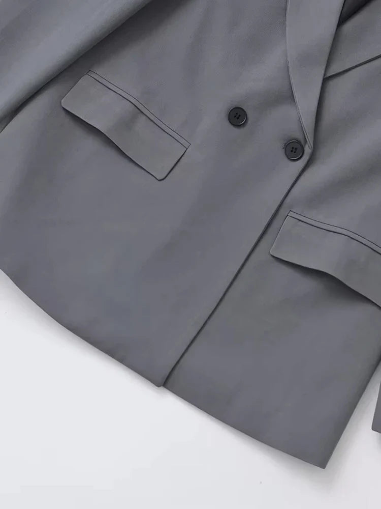 Monika | Bequemer Winterblazer für Damen mit Knöpfen und Taschen