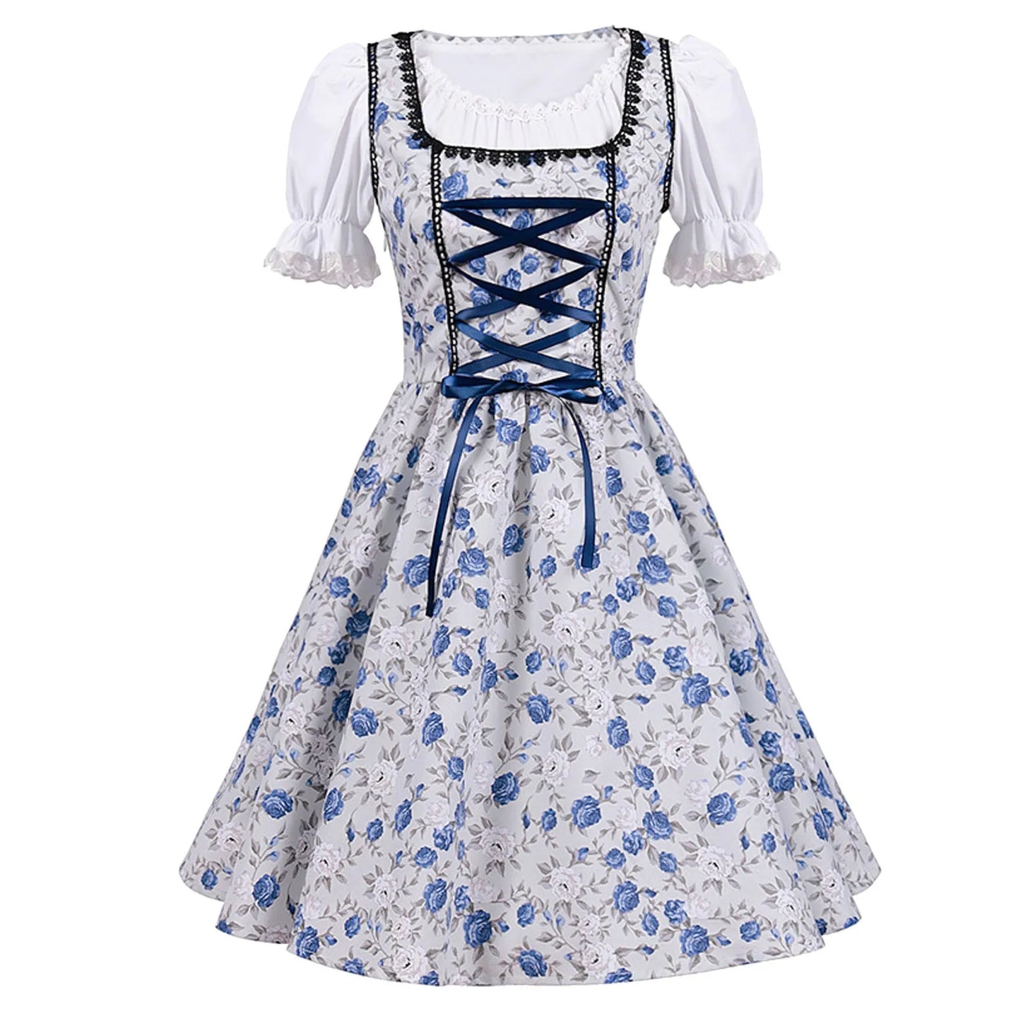 Eva | Klassisches Bayerisches Dirndlkleid mit Puffärmeln
