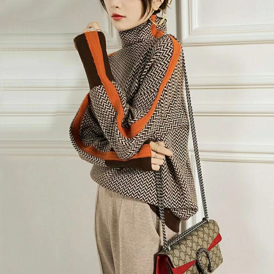 Emma | Damen Strickpullover mit geometrischem Muster