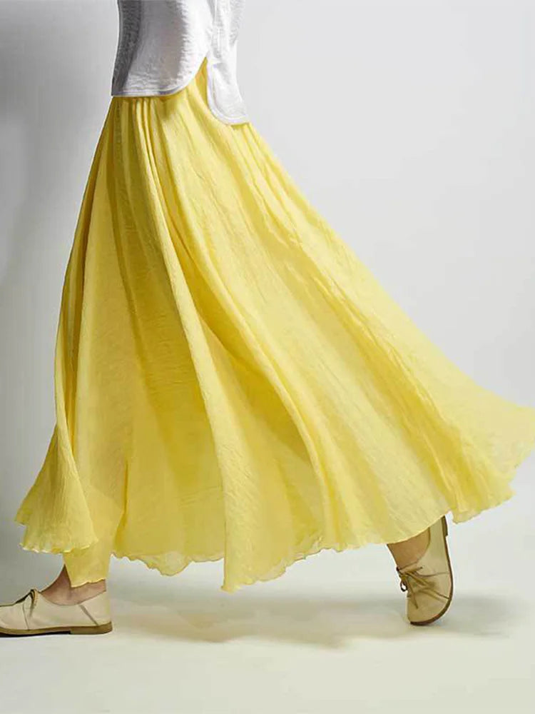 Petra | Luftiger Maxi-Rock mit Hoher Taille