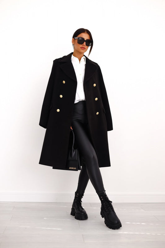 Sandra | Damen Winter Zweireihiger Mantel