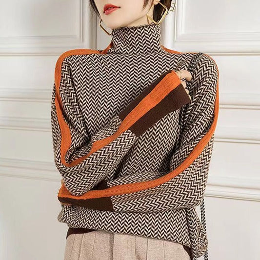 Emma | Damen Strickpullover mit geometrischem Muster