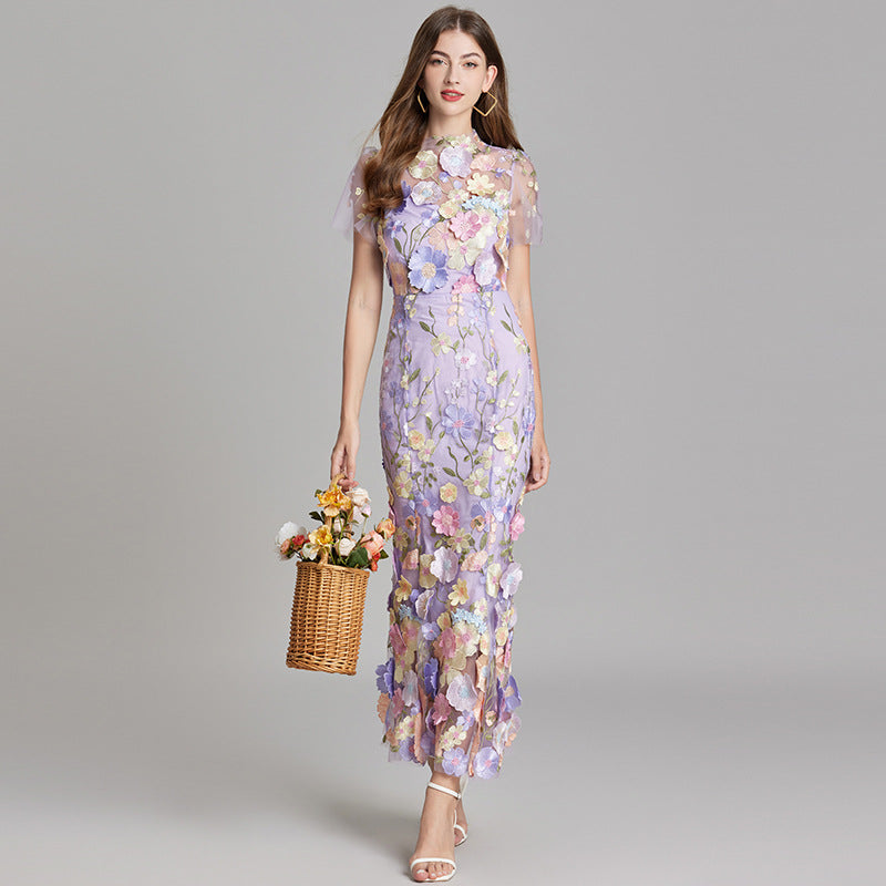 Lara | Elegantes Blumenkleid aus Mesh