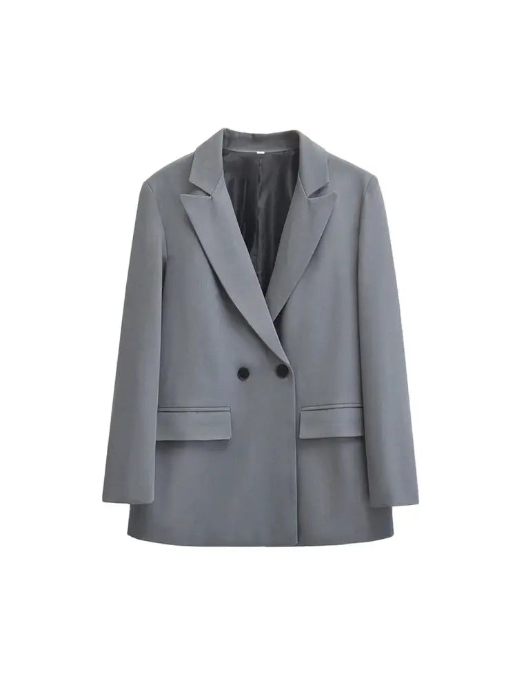 Monika | Bequemer Winterblazer für Damen mit Knöpfen und Taschen