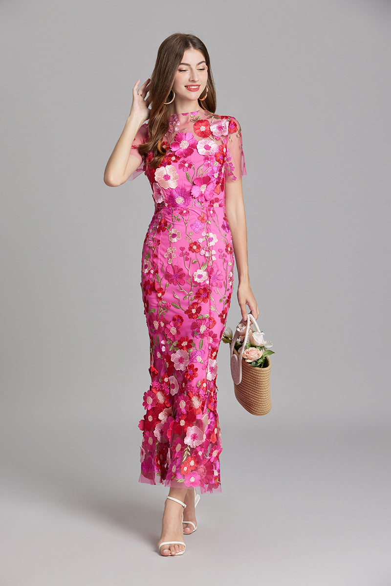 Lara | Elegantes Blumenkleid aus Mesh