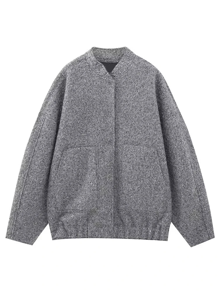 Karin | Damen Winterjacke mit Knöpfen und lockerer Passform