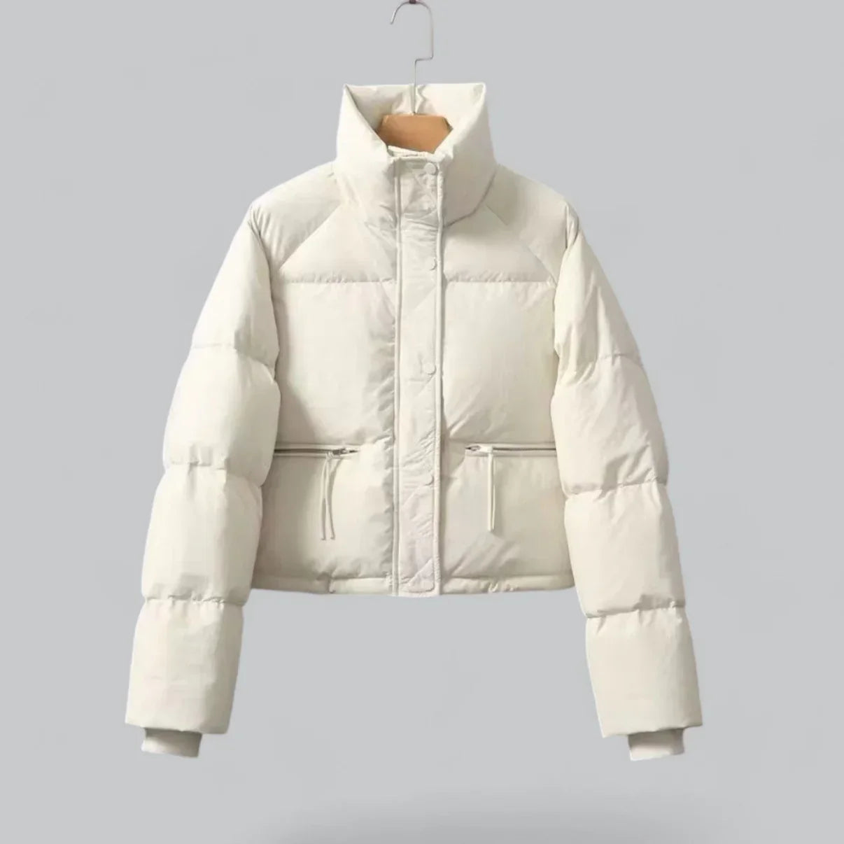 Annika | Damen Kurze Steppjacke mit Reißverschlusstaschen