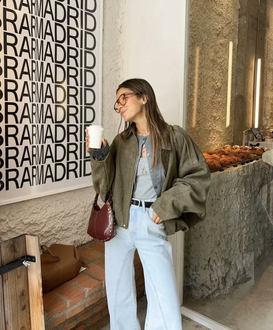 Anna | Frauen Winterjacke mit lockerer Passform und Reißverschluss