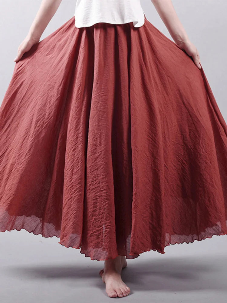 Petra | Luftiger Maxi-Rock mit Hoher Taille