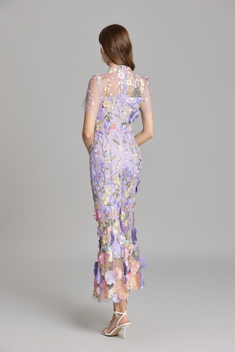 Lara | Elegantes Blumenkleid aus Mesh