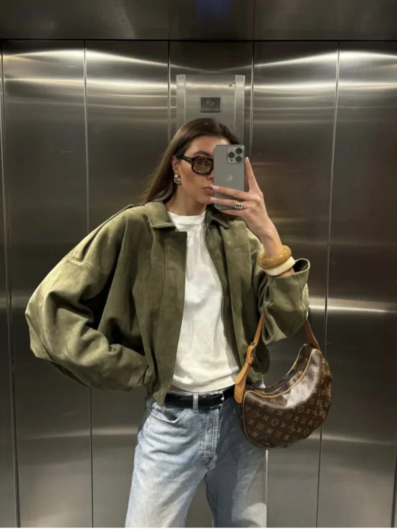 Anna | Frauen Winterjacke mit lockerer Passform und Reißverschluss