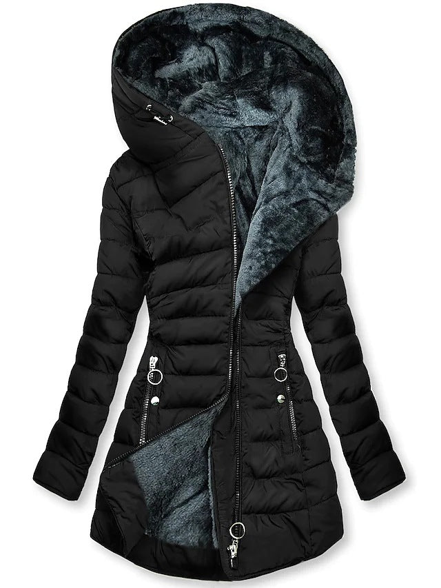 Andrea | Damen Winter-Steppmantel mit Fleecefutter