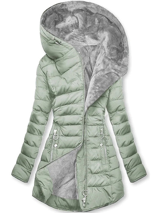 Andrea | Damen Winter-Steppmantel mit Fleecefutter