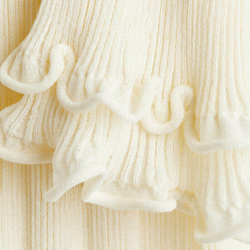 Johanna | Lange Rippkleid mit Trompetärmeln Damen