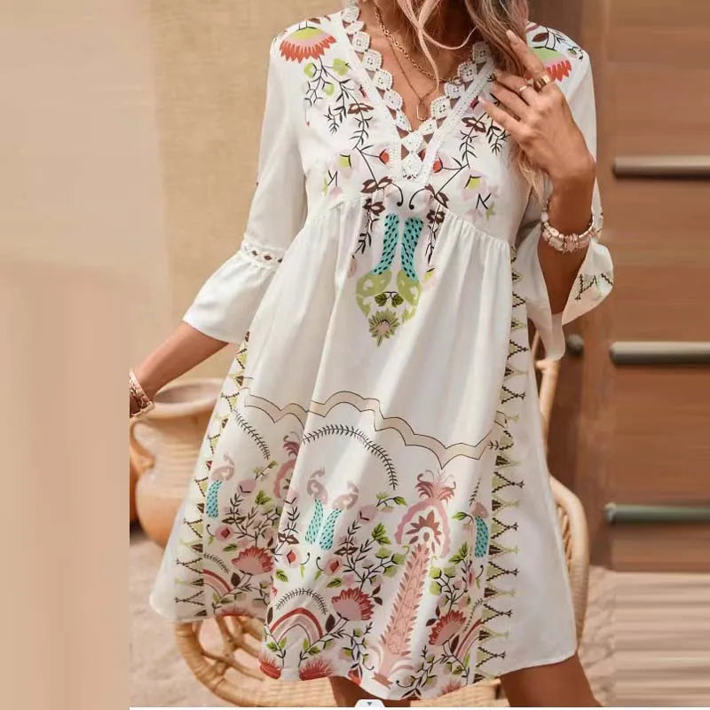Kirsten | Bequemes Boho-Sommerkleid