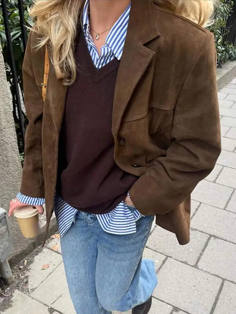 Felicia | Stilvolle Freizeitjacke in Braun