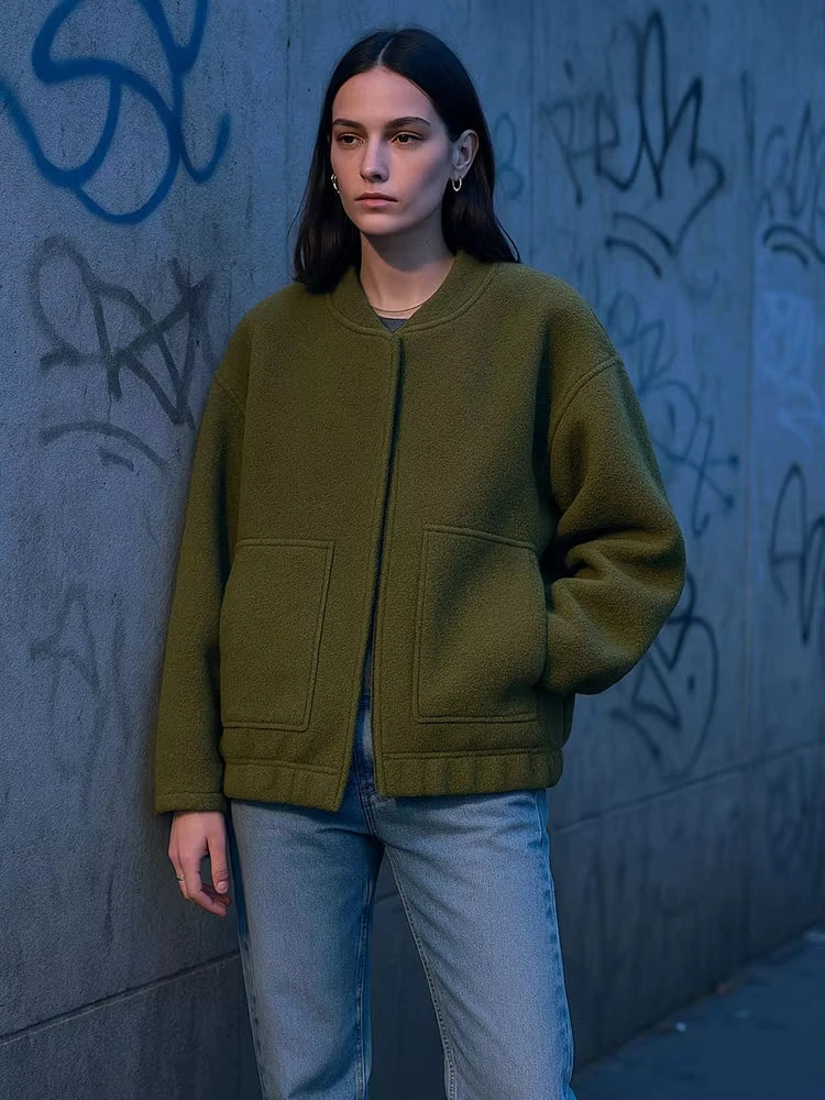 Karin | Damen Winterjacke mit Knöpfen und lockerer Passform