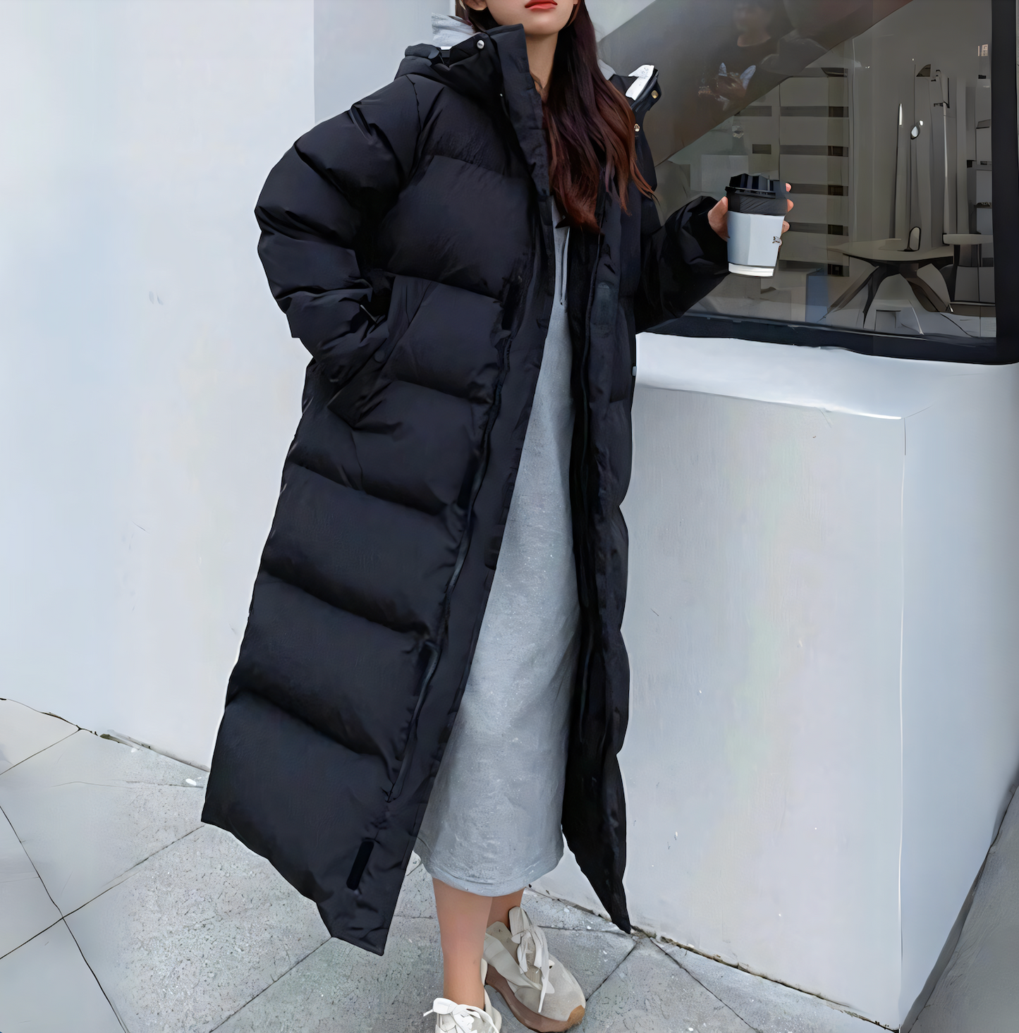 Elke | Warmer Langer Steppmantel