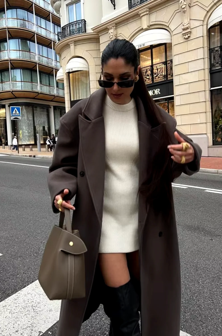 Marie | Damen Oversized Langer Wintermantel