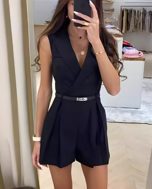 Tamara | Ärmelloser Blazer & Shorts Set Damen