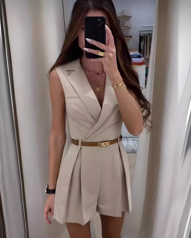 Tamara | Ärmelloser Blazer & Shorts Set Damen