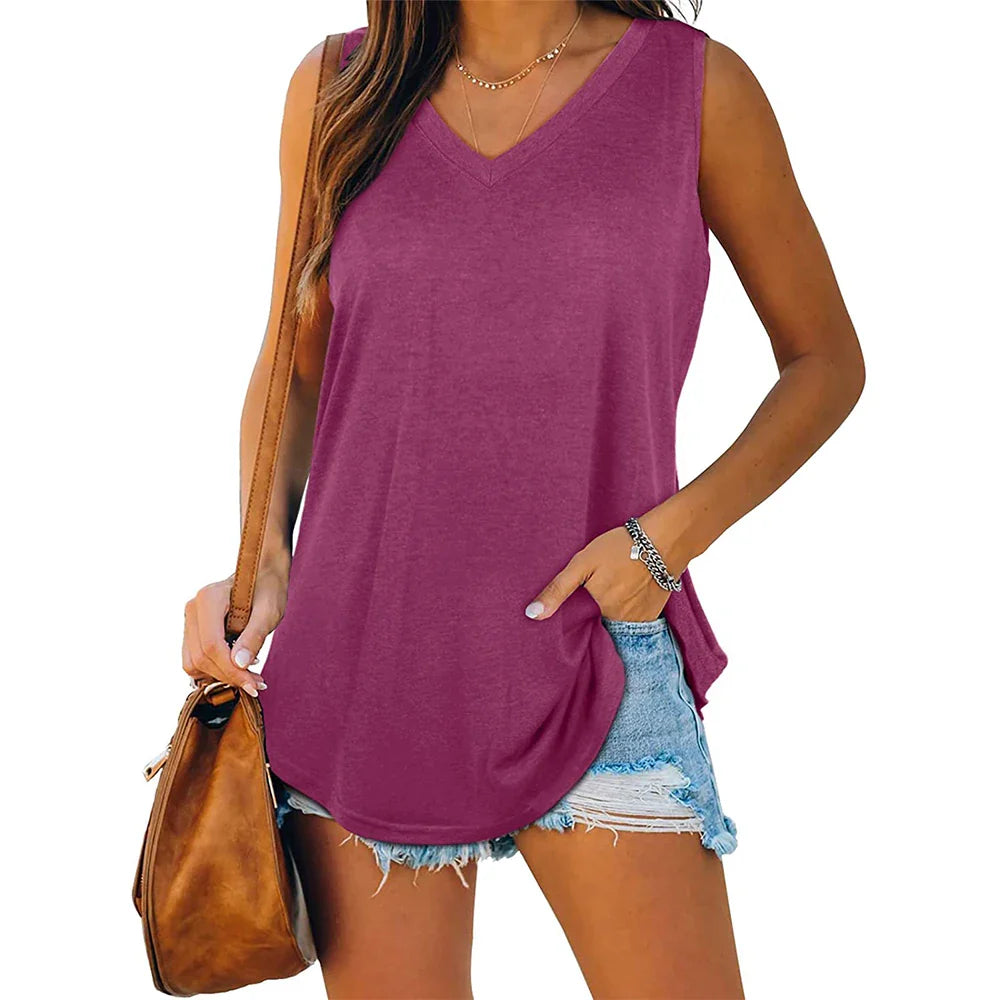 Helga | Damen Sommer-Top mit V-Ausschnitt