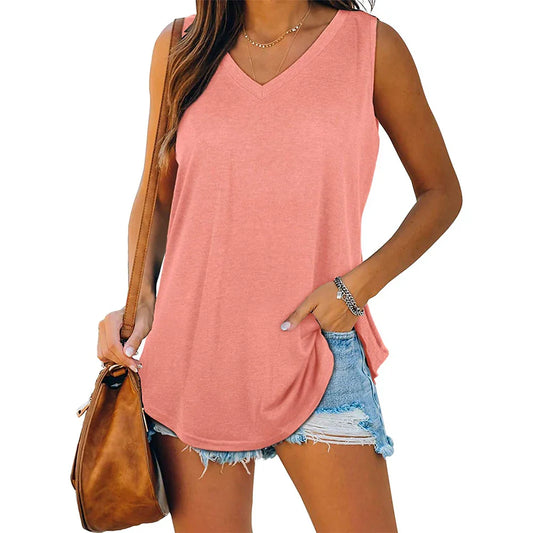 Helga | Damen Sommer-Top mit V-Ausschnitt