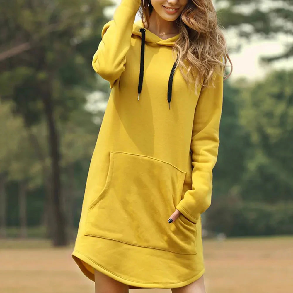 Kerstin | Langer Casual Kapuzenpullover Damen