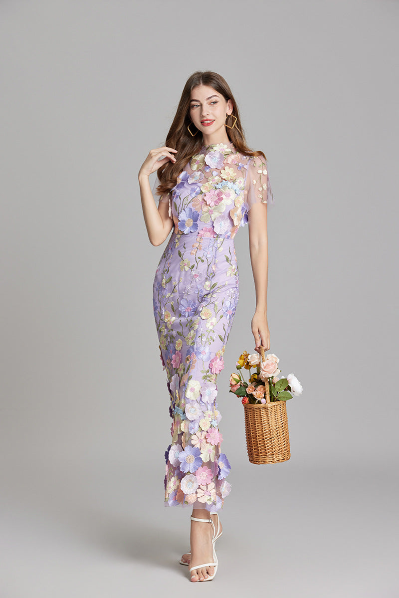 Lara | Elegantes Blumenkleid aus Mesh