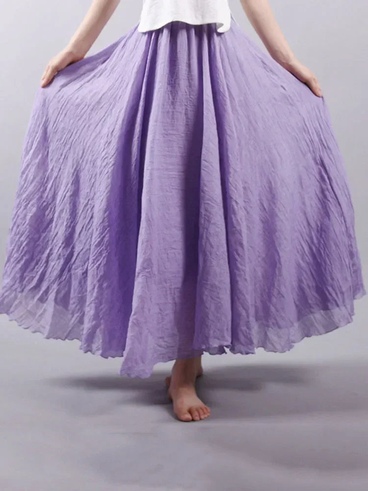 Petra | Luftiger Maxi-Rock mit Hoher Taille