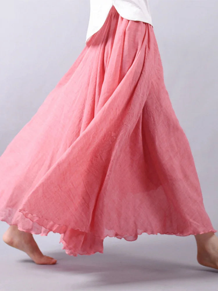 Petra | Luftiger Maxi-Rock mit Hoher Taille