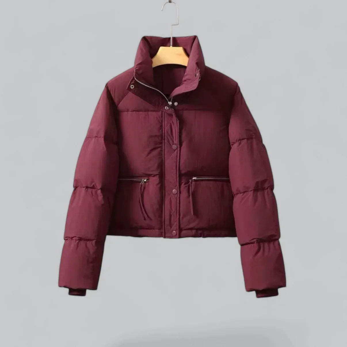Annika | Damen Kurze Steppjacke mit Reißverschlusstaschen
