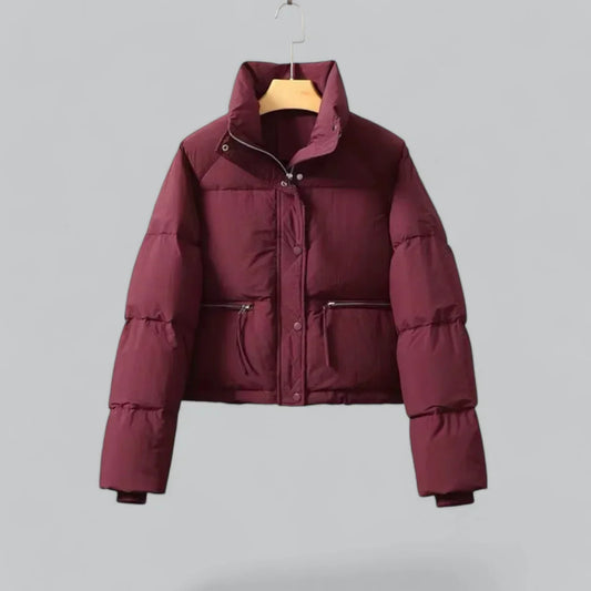 Annika | Damen Kurze Steppjacke mit Reißverschlusstaschen