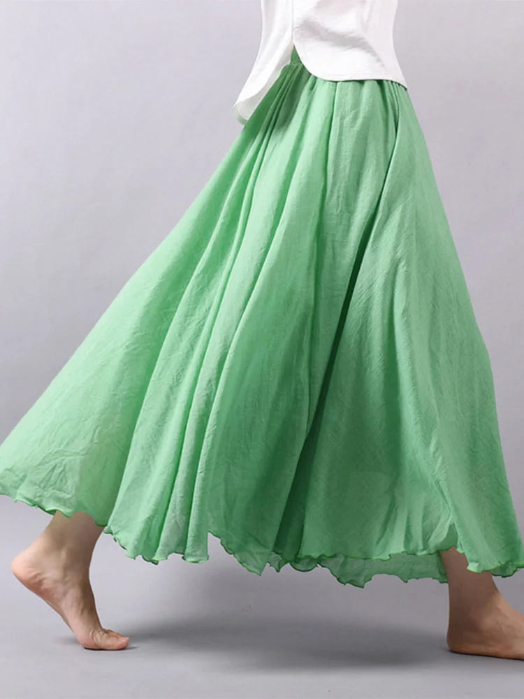 Petra | Luftiger Maxi-Rock mit Hoher Taille