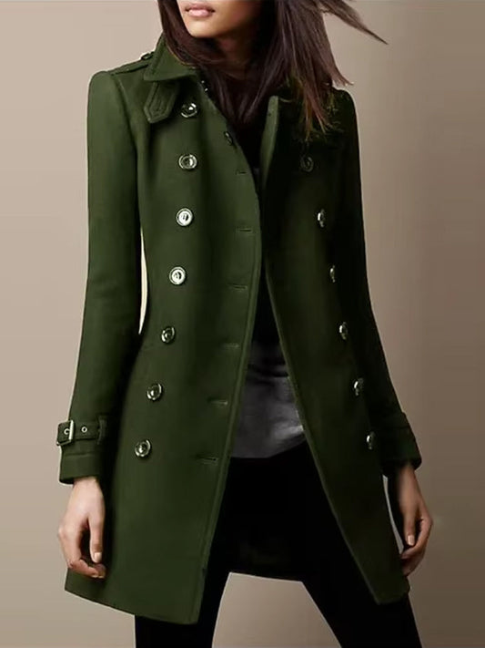 Elke | Damen Winter-Militärmantel mit Knöpfen