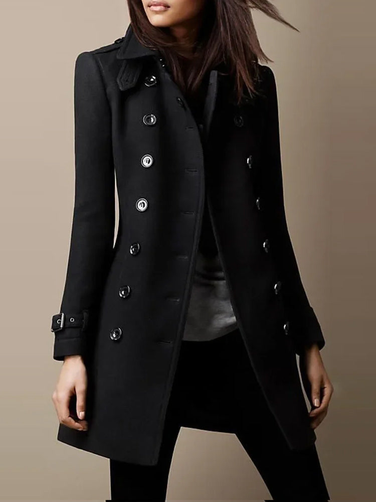 Elke | Damen Winter-Militärmantel mit Knöpfen