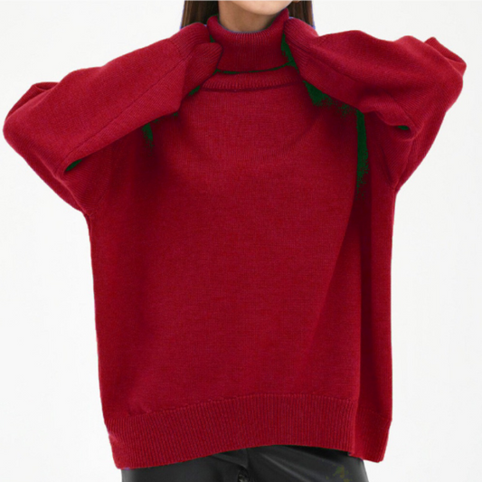 Isabella | Damen Oversize Rollkragenpullover mit lockerer Passform