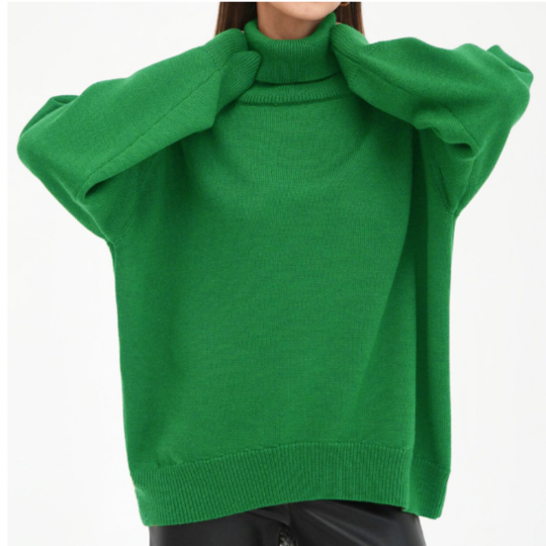 Isabella | Damen Oversize Rollkragenpullover mit lockerer Passform