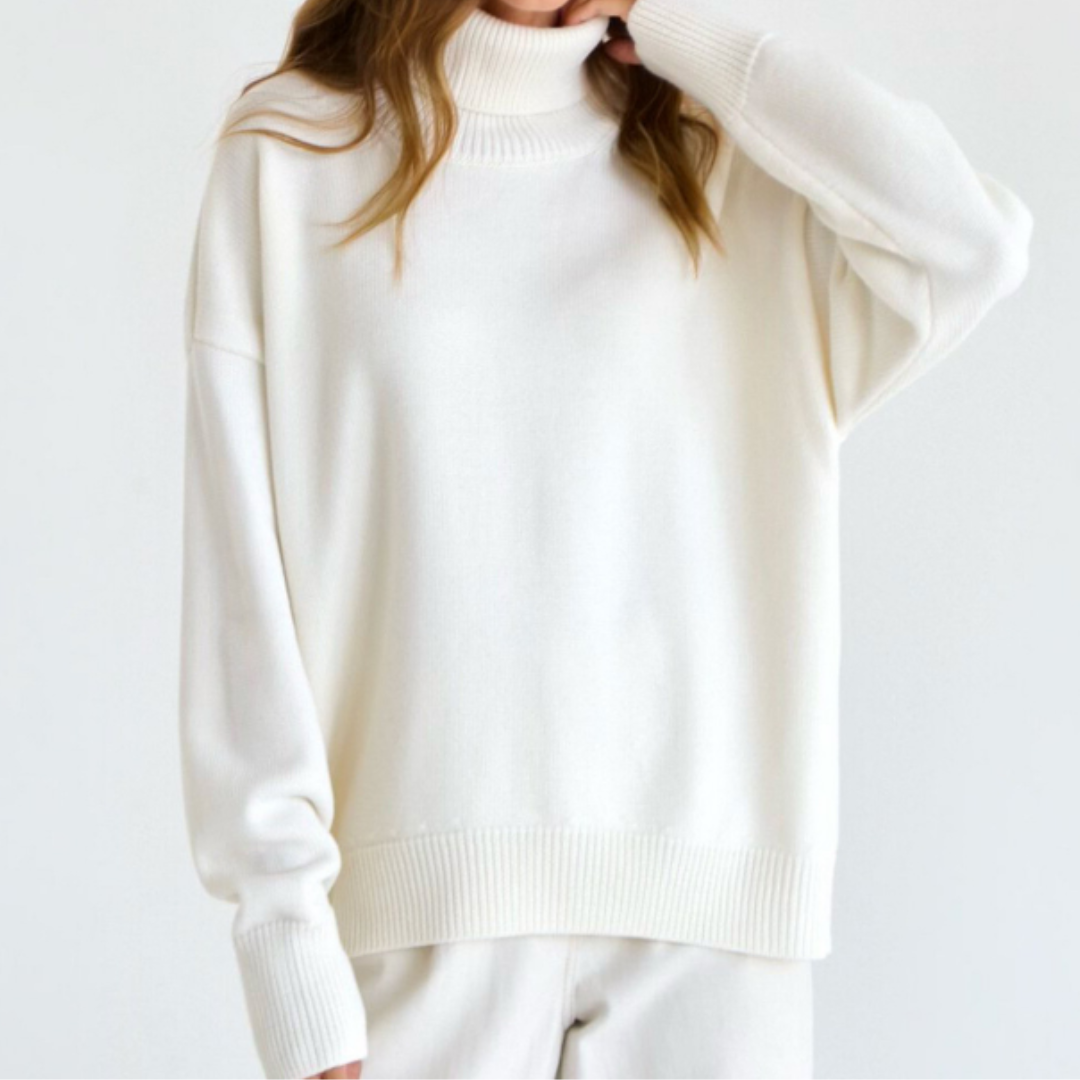 Isabella | Damen Oversize Rollkragenpullover mit lockerer Passform